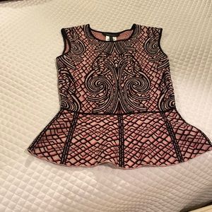Bcbg peplum top